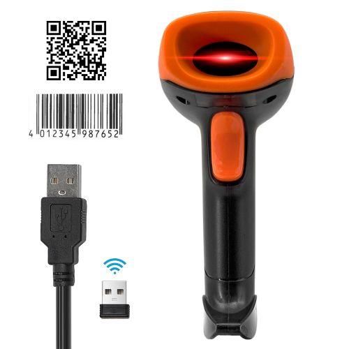 Handheld 1D2DQR Barcode Scanner 2.4G Wireless USB Wired