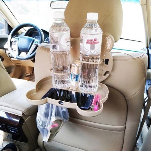 Car Back Seat Table Drink Food Cup Cartoon Tray Holder Stand Folding Car Drink Holder Panda Cartoon Baby Dinner Plate Car Kids