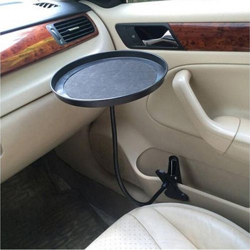 Black Car Plate Food Storage Tray Rack Folding Beverage Dining Table Drink Holder Car Pallet Back Seat Water Car Cup Holder