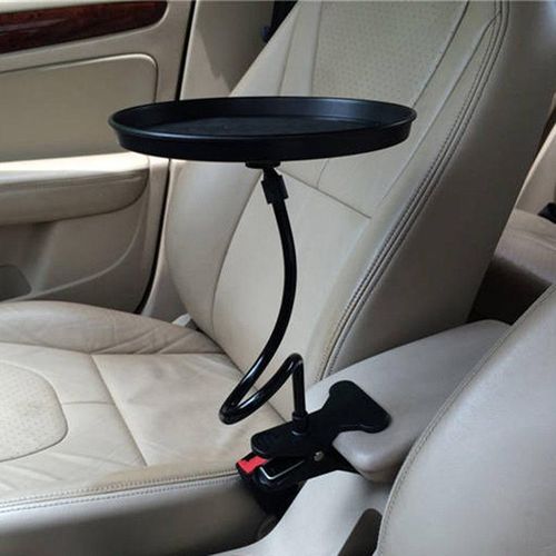 Black Car Plate Food Storage Tray Rack Folding Beverage Dining Table Drink Holder Car Pallet Back Seat Water Car Cup Holder