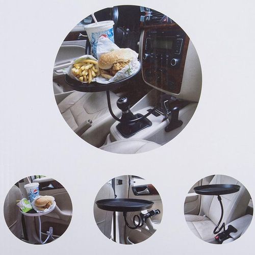 Black Car Plate Food Storage Tray Rack Folding Beverage Dining Table Drink Holder Car Pallet Back Seat Water Car Cup Holder