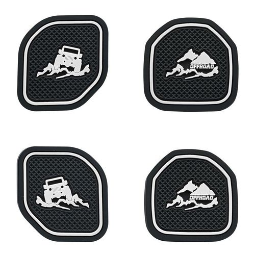 Non-Slip Car Cup Coaster Slot Pad For Jeep Wrangler Jl Jlu 2020-2022 Year Anti-Slip Mat Pocket Mat Interior Cup Holder Pad
