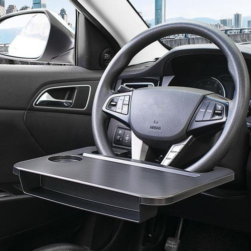 Car Dinner Table Anti-Slip Car Mount Suspension Structure Easy To Store Not Shaking Steering Wheel Lap Holder Desk
