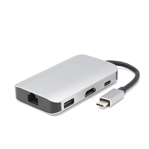 8 In 1 Type-C to HDMI HUB 4K High-Definition USB 3.1 Adapter Card Reader Converter for MacBook,Default NO5236