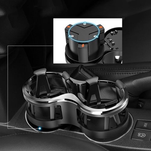 1pc Multi-Functional Car Mounted Glass Rack Modified Fixed Car Put Glass Ash Tray Rack Car Abs For Tea Cup Saucer Drink Holder