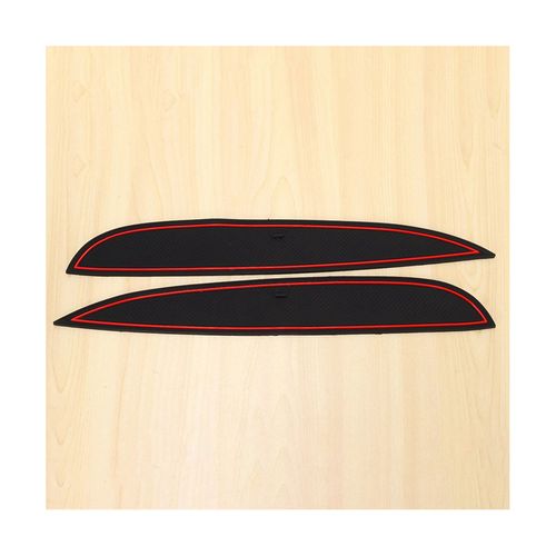 10pcs Car Styling Red Door Groove Mat For Renault Clio 4 Interior Decoration Anti-Slip Gate Slot Cup Pad