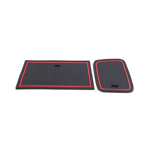 10pcs Car Styling Red Door Groove Mat For Renault Clio 4 Interior Decoration Anti-Slip Gate Slot Cup Pad