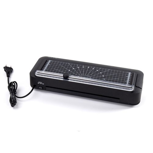 Thermal Laminator Desktop A4 Laminator Machine with Laminating Punching Paper Cutting Function Automatic Laminator Paper Trimmer for Home School Office 300mm/min NO5138