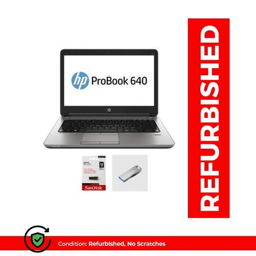 Hp ProBook 640 Intel Core I5 8GB Ram 500GB HDD 14 Inch Refurbished (Grade A+) Plus SanDisk - Black
