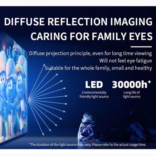 T500 1920x1080 3000lm mini LED projector home theater, standard version (white)