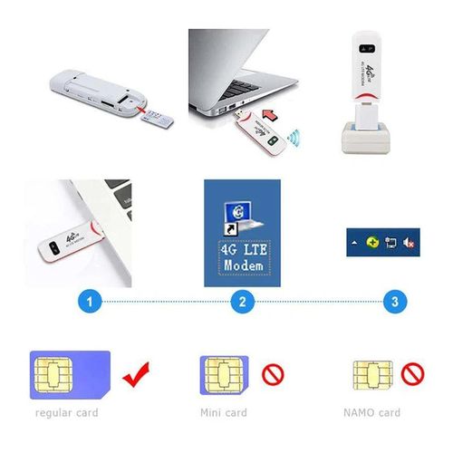 3 in 1 All SIM Cards Modem- WiFi- Hotspot-4G- LTE 150Mbps- WiFi 300Mbps- 12 Devices Supported- White