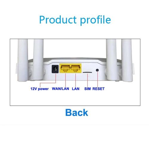 WiFi6 Smart Router CPE CAT4 4G LTE Open to All Networks Supports Lycamobile, MTN, Airtel 32 Users VPN Passthrough