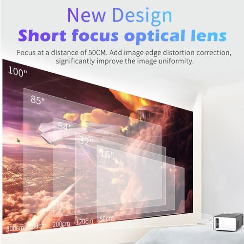 T300 25ANSI LED Portable Home Multimedia Game Projector US Plug