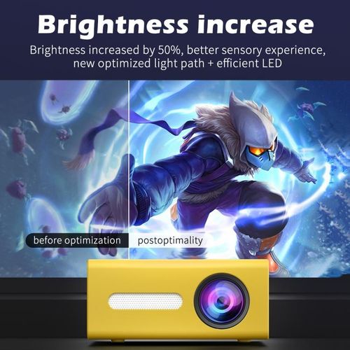 T300 25ANSI LED Portable Home Multimedia Game Projector US Plug