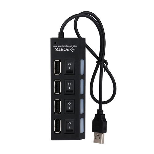 USB 2.0 HUB 4 Port Hi-Speed USB HUB - Black