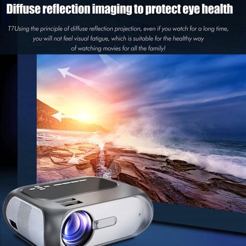 T7 1920x1080P 200 ANSI LED Digital Projector, Same Screen Version, AU