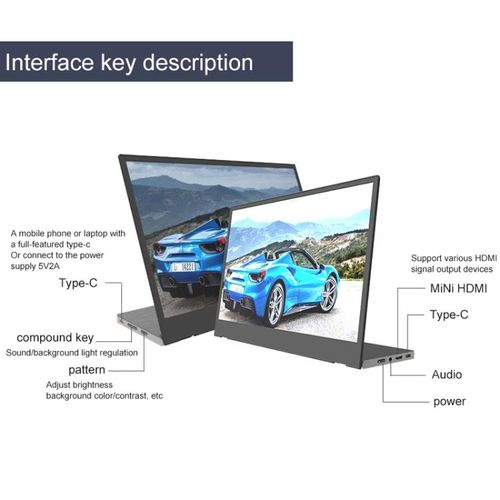 Ultra-thin HD Portable Narrow-edge Display