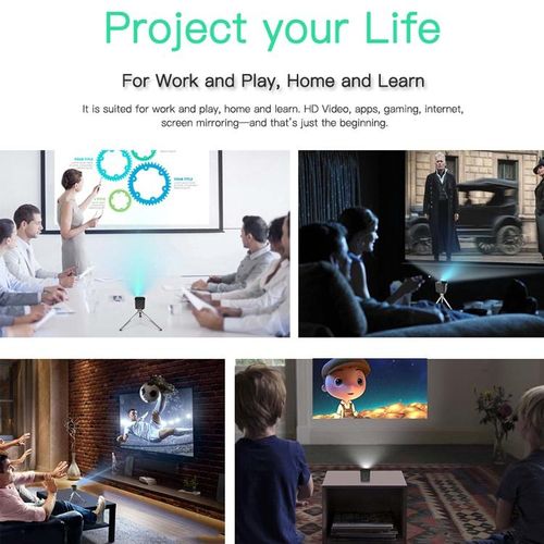 1080P HD Bluetooth 4.1 WiFi Smart 3D Projector, 1G+16G