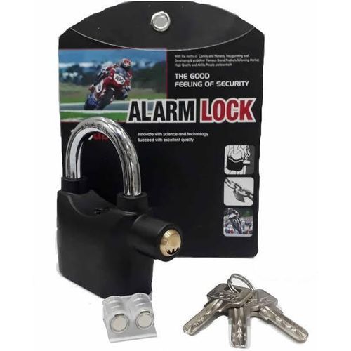 Kinbar Loud Alarm On Intruder Touch Padlock - Black