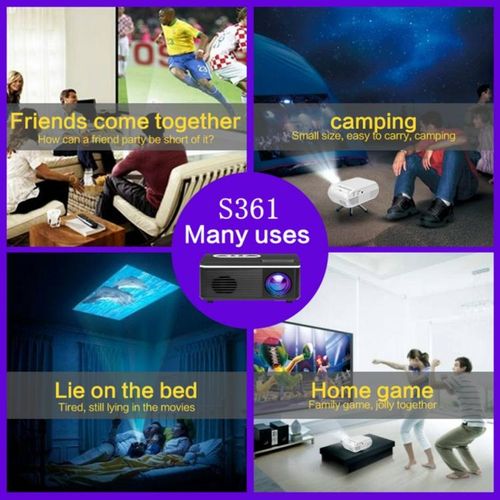S361 80 Lumens 320 x 240 Pixel Portable Mini Projector, Support 1080P,