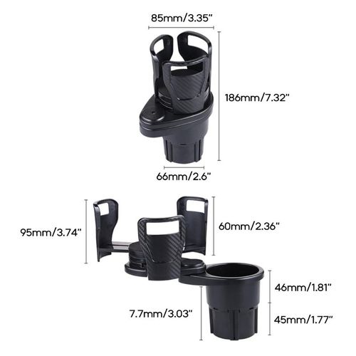 Y1ub 2 In 1 Cup Holder Expander For Car Dual Car Cup Holders Expander 360 Rotating