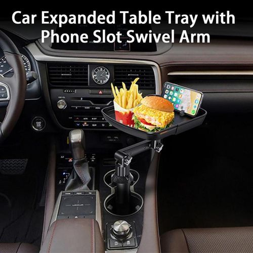 Portable Cup Holder Meal Tray - Expanded Table Desk Car Cup Holder Meal Tray Adjustable Universal Car Tray Table For Cup Holde
