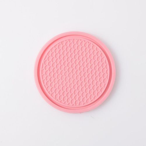 1pc Car Cup Coaster Non-Slip Cup Holder Mat Water Cup Slot Embedded In Ornaments Coaster Silicone Pads Auto Interior Accessories
