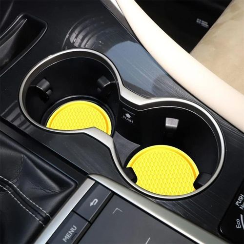1pc Car Cup Coaster Non-Slip Cup Holder Mat Water Cup Slot Embedded In Ornaments Coaster Silicone Pads Auto Interior Accessories