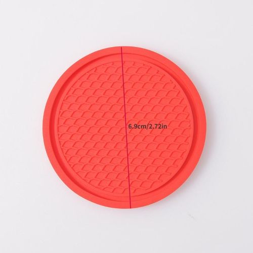 1pc Car Cup Coaster Non-Slip Cup Holder Mat Water Cup Slot Embedded In Ornaments Coaster Silicone Pads Auto Interior Accessories