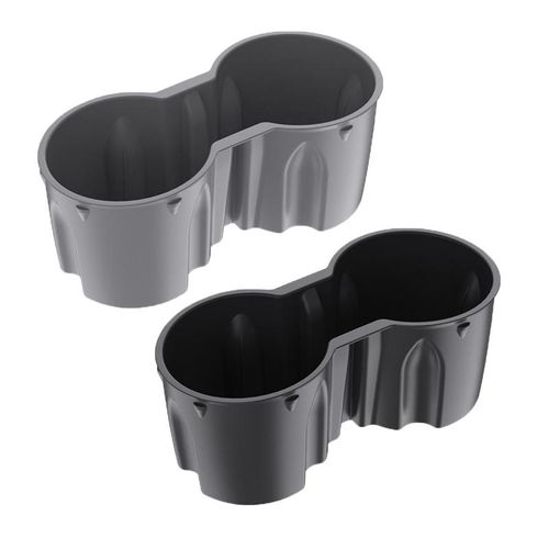 New Tpe Water Cup Holder Accessories Water Proof Console Cup Holder Insert Double Hole Holder For Tesla Model 3 Model Y 2021