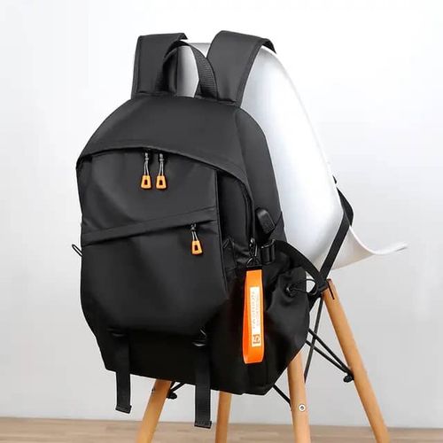 Heavy Duty Designer Bag With Free Watch- Black (Design May Vary)