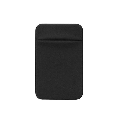 Adhesive Credit Card Pocket Sticker Pouch Holder Case Solid Color For Mobile Phone New,Black NO5116