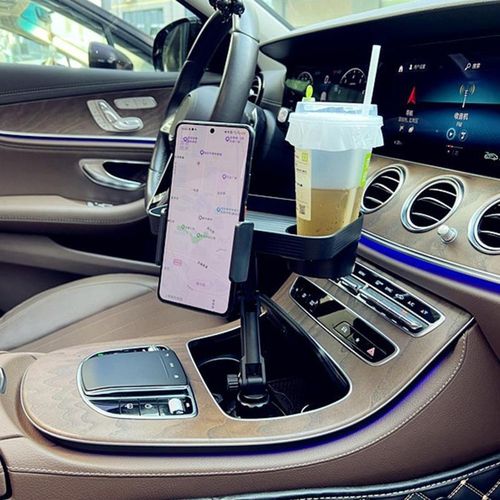 Coffee Table For Car Car Meal Tray Car Dining Tray With Cup Holder Mobile Phone Holder Space-Saving Solution For On-The-Go