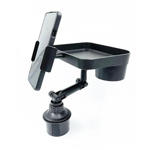 Coffee Table For Car Car Meal Tray Car Dining Tray With Cup Holder Mobile Phone Holder Space-Saving Solution For On-The-Go