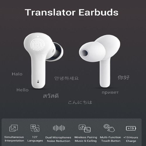 M6 Smart Bluetooth Translation Earphone M6 White
