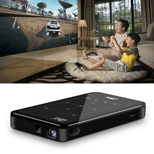P09 portable 4K Ultra HD DLP mini smart projector with infrared remote control (black)