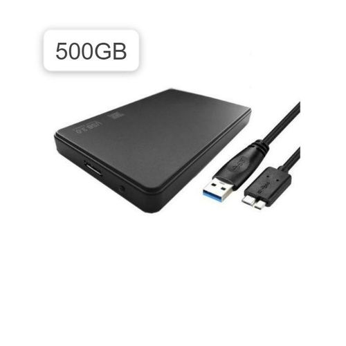 Digital External Hard Disk 3.0, 500GB Durable - Black