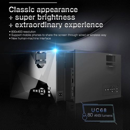 UC68 80ANSI 800x400  Multimedia HD 1080P LED Projector