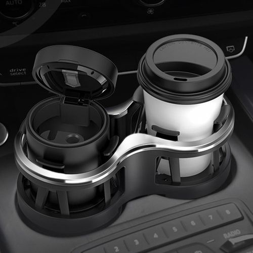Car Cup Holder Abs Double Hole Drinks Holders Automotive Mount Cola Mug Holder Stand For Vehicle Interior Glasses The