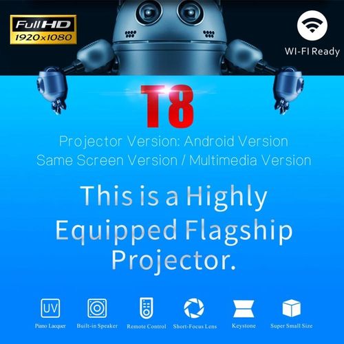 T8 1920x1080 Mini LED Projector, Android Version