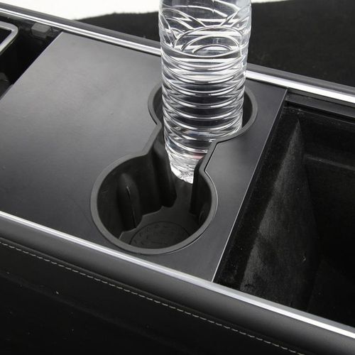 Car Water Cup Holder Insert For Tesla Model 3 Y 2021 2022 Center Accessories Silicone Skid Proof Coasters Double Hole Holder