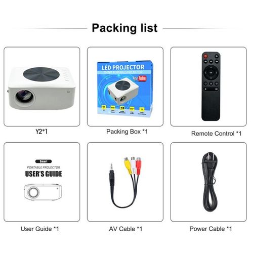Mini LCD LED Smart Projector, Plug Tpye:EU Plug