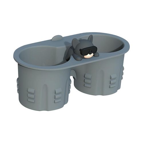 Cartoon Circular Cup Slot Sleeve For Tesla Model 3 Y Central Control Card Slot Fixed Limiter Car Water Cup Holder Car Interior