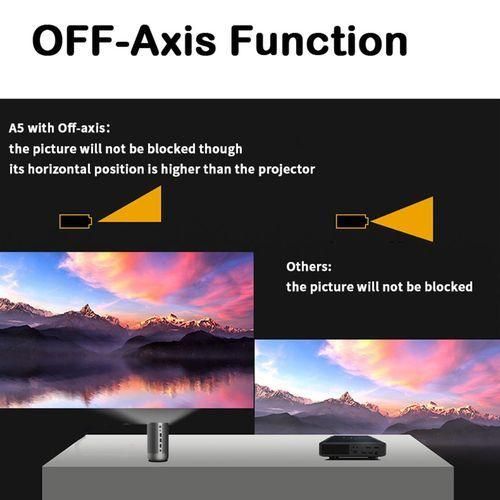 A5 1920x1080P 200 Lumens Multifunction Portable Home Theater LED HD Digital Projector With Bluetooth Speaker, Android 7.1, 2G16GB, UK Plug