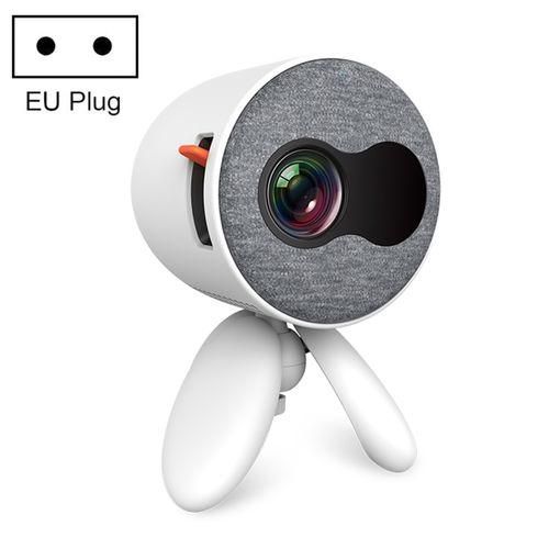 YG220 Same Screen Version Children Projector Mini LED Portable Home Speaker Projector, Plug Type:EU PlugWhite