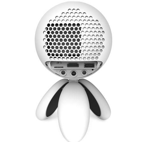 YG220 Same Screen Version Children Projector Mini LED Portable Home Speaker Projector, Plug Type:EU PlugWhite