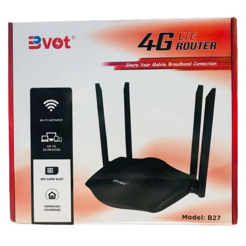 BVOT B174G LTE SimCard Router 300 Mbps Open Network - Black
