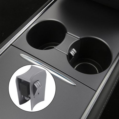 Water Cup Holder Slot Stabilizer Limiter For Model Y Abs
