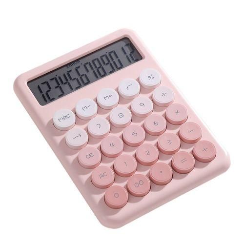 Desktop Calculator 12 Digit Large LCD Display Big Round