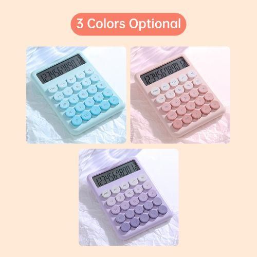 Desktop Calculator 12 Digit Large LCD Display Big Round